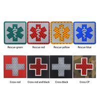 Insignias Reflectantes IR de Cruz Médica de Rescate, Parches Tácticos de Cruz Médica para Moral