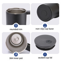 Gobelet de voyage isotherme OEM en acier inoxydable de 40 oz, écologique, avec couvercle à vis, paille et poignée – Compatible lave-vaisselle, non compatible micro-ondes
