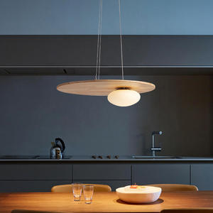 Plafonnier LED en bois de style minimaliste moderne, style nordique, luminaire suspendu japonais à tête unique pour salle à manger, personnalisé - Product Image 2