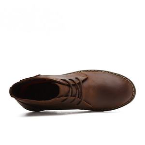2026 summer Men's Leather Ankle <b>Boots</b>-Waterproof & Anti-Slippery Handmade Outdoor Mountaineering chukka <b>boots</b> - Product Image 6