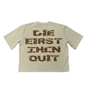 เสื้อยืดผ้าฝ้ายสไตล์วินเทจสำหรับผู้ชายเสื้อครอปแขนยาวพิมพ์ลายสไตล์สตรีทแวร์ DTG 300GSM โลโก้ตามสั่ง - Product Image 6