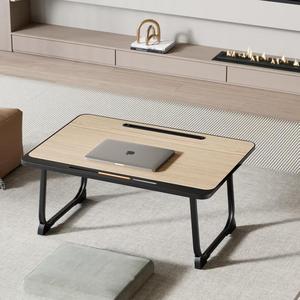 Modern Small <strong>Foldable</strong> MDF Computer <strong>Desk</strong> Portable Adjustable Laptop Stand Wooden Bed <strong>Table</strong> for Home Office School for Small - Product Image 4