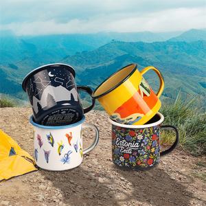 Wholesale Custom Logo <strong>Enamel</strong> <strong>Mug</strong> Retro Vintage Coffee <strong>Mug</strong> for Outdoor <strong>Mugs</strong> Wholesale - Product Image 5