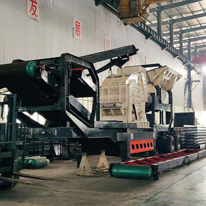 Usine de concassage de pierres portable Hard Rock pour carrière, concasseur à percussion mobile sur pneus VKF - Product Image 1