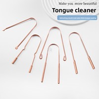Grattoir à Langue en Cuivre et Acier Inoxydable de Haute Qualité en Forme de U, Antidérapant et Écologique pour un Nettoyage Buccal Efficace et une Haleine Fraîche
