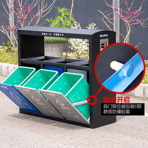 Fabricantes de contenedores de basura galvanizados, contenedores de basura clasificados, contenedores de acero inoxidable con ceniceros, contenedores de basura sanitarios - Product Image 1