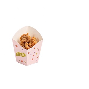 Takeway French Fry Popcorn <span class=keywords><strong>Chips</strong></span> Nouilles Alimentaire Gobelet En Papier Logo Personnalisé Imprimé Pliable Carré Frites Tasses - Product Image 4