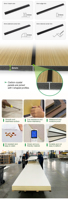 Panel de Pared de Listones WPC Impermeable e Ignífugo, Revestimiento de Pared Interior 3D Acanalado para Decoración de Vestíbulos de Hoteles, Restaurantes y Bares