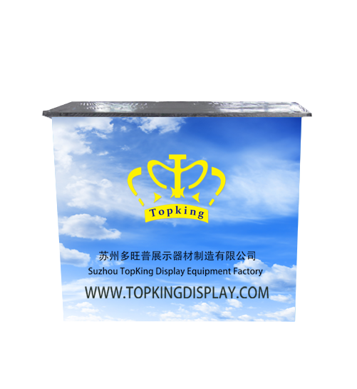 Premium Pop-Up Counters for Trade Show Advertising High Quality Foldable Display with Aluminum Frame Dye Sublimation Printing