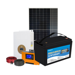 Sistema de Energía Solar, Batería de Litio de 12V 100Ah, Controlador MPPT, Panel Monocristalino, Uso Doméstico - Product Image 1