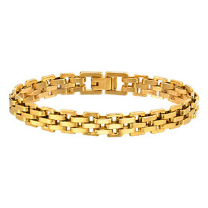 Bracciale a Catena in Acciaio Inossidabile Placcato Oro Personalizzato per <span class=keywords><strong>Uomo</strong></span> e Donna, Gioielli di Lusso Hip Hop <span class=keywords><strong>Personalizzati</strong></span> - Product Image 6