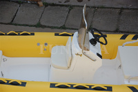 Vente flash : Bateau de sport familial à double pont en PVC Hypalon de 4,8 m (16 pieds), avec coque en fibre de verre/aluminium, moteur hors-bord simple