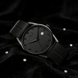 Nouvelle Montre Quartz Décontractée Écologique Arabe pour Affaires 2026, Boîtier en Alliage de Zinc, Fermoir Magnétique, Cadran 42mm, Bracelet en Caoutchouc, Aiguilles, Étanchéité 3m - Product Image 4