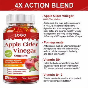 Vinagre de sidra de manzana Fudge Vitaminas Antioxidante Soporte inmunológico Salud digestiva Gomitas cetogénicas para adultos <span class=keywords><strong>Dieta</strong></span> <span class=keywords><strong>vegetariana</strong></span> - Product Image 6