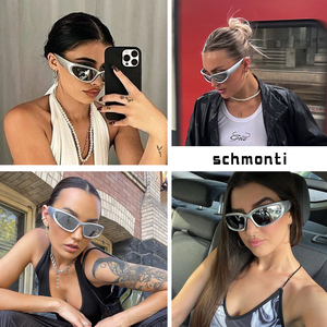 Солнцезащитные очки Schmonti 5119 Wrap Fashion <span class=keywords><strong>2026</strong></span>: Овальные, винтажные, в стиле Y2K, с защитой UV400, легкие, прочные, спортивные, для женщин, для активного отдыха, с логотипом - Product Image 3