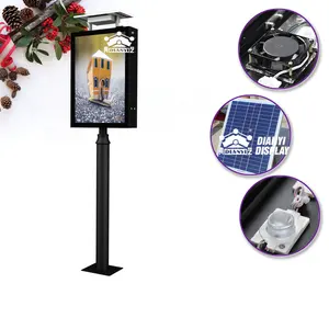 Marco de aluminio iluminado, señal de publicidad, caja de luz de pie, resistente al agua, pantalla LED, mejor precio