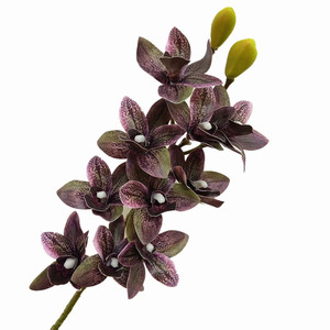Flor de Orquídea Cymbidium Artificial, Tacto Real, Phalaenopsis VandaTiger, <span class=keywords><strong>Planta</strong></span> de Orquídea para Decoración de Bodas y Hogar - Product Image 2