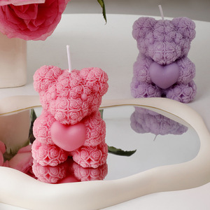Lilin Aroma Beraroma Beruang Segar <span class=keywords><strong>Set</strong></span> Hadiah Romantis Hari Valentine Dekorasi Rumah Kreatif Aromaterapi - Product Image 2