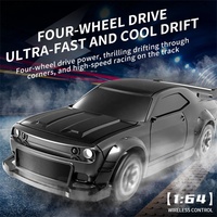 Voiture de drift miniature compacte à l'échelle 1:64, divertissement en intérieur, 4 roues motrices, lumières LED, télécommande proportionnelle, voiture de rallye de drift, jouets légers