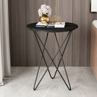 Mesa auxiliar de piedra sinterizada, mesa de centro, sala de estar, mesa redonda pequeña, apartamento, balcón, mesa de esquina, mesita de noche