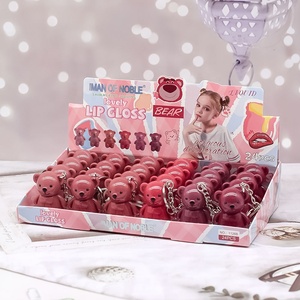 Anahtarlık dudak çamur 6 renkler mat dudak kremi ayı şekli ruj uzun ömürlü tavşan makyaj yapışmaz fincan ruj kızlar için - Product Image 3