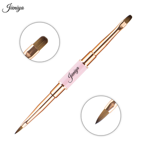 Jieniya Chất Lượng Cao Kép End Màu Hồng Mô Hình Trái Tim Kim Loại Xử Lý Lót Bàn Chải Thiết Lập UV Gel Bàn Chải Với Kích Thước Khác Nhau Nylon Bàn Chải - Product Image 5