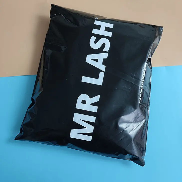 Bolsas de correo negras y grises Logotipo personalizado Bolsa de correo de mensajería impermeable biodegradable Bolsa de envío negra