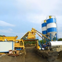 Centrale à béton mobile et portable prête à l'emploi, 50m3/h, centrale à béton électrique pour la construction