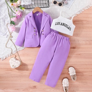 Conjuntos de Ropa para Niñas de Otoño de 3 a 7 Años, Conjuntos de Tres Piezas de Moda de Lujo con Pantalones de Manga Larga para Adolescentes - Product Image 2