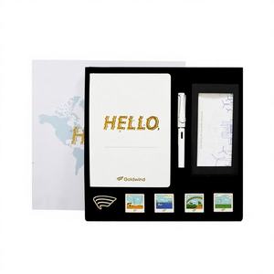 Cuadernos Anuales Personalizados, Set de Regalo Corporativo, Manta, Carta de Invitación, Pluma Estilográfica, Imanes para Refrigerador - Product Image 1