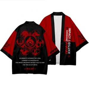 Nueva Camiseta de Genshin Impact <span class=keywords><strong>2022</strong></span>, Kimono Harajuku, Abrigo, Capa Tejida con Plumas, Cárdigan - Product Image 3