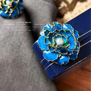 Broche de Flores de Peonía de Estilo Nacional de Alta Gama para Mujer, Exquisito Broche de Perlas para Cheongsam, Hanfu, Flor para el Pecho, Broche para Abrigo - Product Image 1