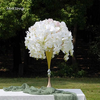 MoKtong Nouvelle Arrivée Luxe Haute Qualité Boule de Fleurs Artificielles 5D en Soie Blanche Grande 60cm pour Centres de Table de Mariage et Décoration de Table