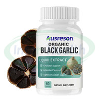 Ausreson Extrait d'ail noir vieilli Halal 730 Capsules 1500mg Vente en gros Suppléments naturels biologiques à base de plantes Capsules d'ail noir