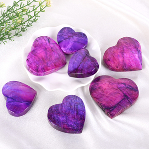 Vente en gros de sculptures ovales en pierre de lune violette naturelle, pierres précieuses de guérison, écologiques, de haute qualité, Feng Shui pour la maison - Product Image 5