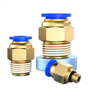 Conector Neumático Mini de Conexión Rápida PC4/6-M5, Rosca Macho Recta, Conector de Tubo de Aire de Encaje Rápido para Tuberías Neumáticas - Product Image 1