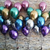 Ensemble de ballons en latex perlé métallique brillant de 12 pouces, décoration de fête en Mylar pour mariage, anniversaire et célébration