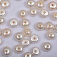 Perles d'eau douce plates et rondes de 7 mm en gros, perles en vrac de type abaque pour la fabrication de bijoux