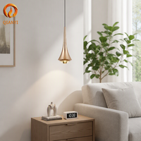 Lampe suspendue LED dorée en aluminium avec télécommande, petite taille, pour la maison, le bureau et la chambre à coucher - Vente en gros usine