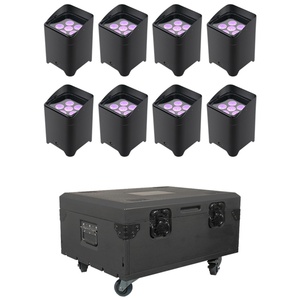 AICPOSE Luces LED Inalámbricas para Escenario con Control DMX, 6x18w, con Estuche de Transporte, Luces Par RGBWA UV con Batería - Product Image 1