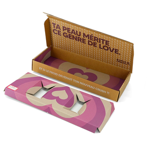 Boîte en carton ondulé personnalisée avec slogan <span class=keywords><strong>français</strong></span> imprimé, faible MOQ, recyclable, pour ensembles de beauté (OEM/ODM) - Product Image 6
