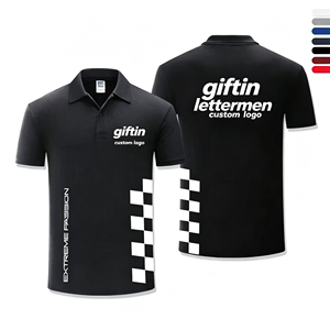 Polo de Moda Oversize para Equipo de Carreras con Servicio de Logotipo de Patrocinador Personalizado, Uniforme de Alto Rendimiento para Competición de Carreras y Tendencia Urbana - Product Image 3