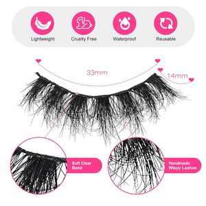 Extensions de cils 3D œil de chat en faux vison faites à la main, douces et naturelles, 5 paires, paquet de cils en bande artisanaux avec logo personnalisé - Product Image 5