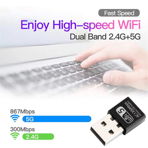 Adaptador Wifi <span class=keywords><strong>USB</strong></span> AC1300Mbps, Receptor <span class=keywords><strong>Ethernet</strong></span> Inalámbrico de Doble Banda de 5GHz, Dongle Wi-Fi, Tarjeta de Red para Computadora Portátil - Product Image 3