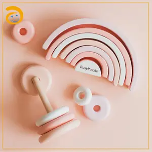 Juguetes Montessori educativos de madera para niños, <span class=keywords><strong>arco</strong></span>íris, superventas - Product Image 1