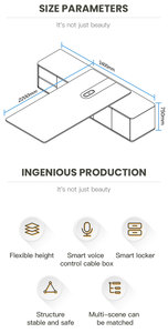 Bureau électrique réglable en hauteur pour le travail <span class=keywords><strong>assis</strong></span>-<span class=keywords><strong>debout</strong></span>, idéal pour les bureaux aux États-Unis – Vente directe usine - Product Image 2