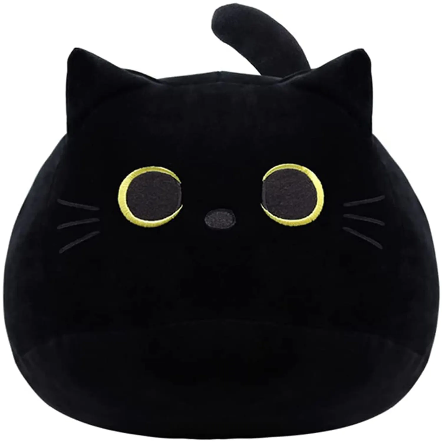 Black Cat Pillow Soft Plush Doll Stuffed Animal Pillow Baby Toys Cat Shape Design Sofa Pillow Black Cat Plush Toy