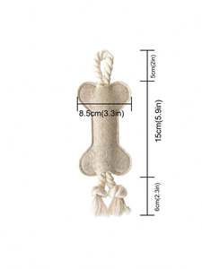 Giocattolo per Cani in Corda di Alta Qualità Osso Interattivo in Feltro Morbido per Cani e Cuccioli Giocattoli da Masticare - Product Image 5