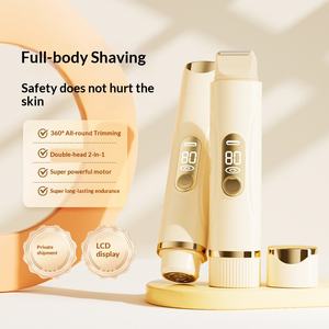 Rasoir électrique USB pour hommes et femmes, tondeuse <span class=keywords><strong>automatique</strong></span> à double lame pour l'épilation du corps, parties intimes et aisselles, poils pubiens - Product Image 4