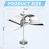 2 Moulins à vent réfléchissants de qualité industrielle Effrayeur d'oiseaux rotatif tout temps Dissuasion d'oiseaux personnalisable Support OEM